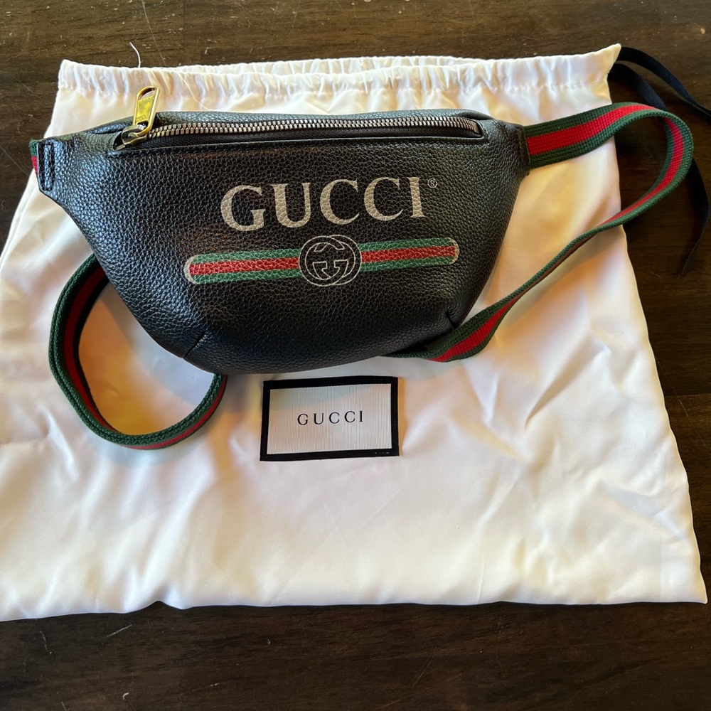 Gucci Black Mini Bag with Red and Green Accents